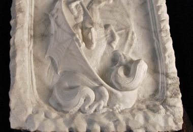 Knight fighting a Dragon